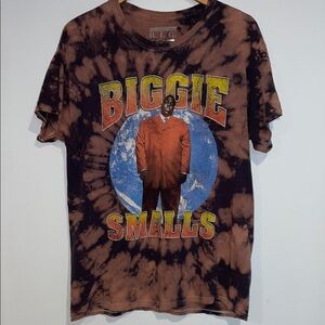 Biggie Small Tie-Dye Graphic Tee - Brown Sz Large